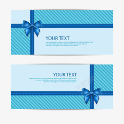 蓝色卡片矢量图素材