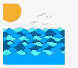 水面矢量图素材