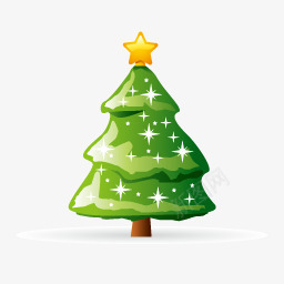 圣诞图片大全绿色圣诞树透明图标图标