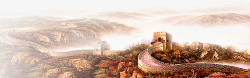 历史象征缥缈长城背景高清图片