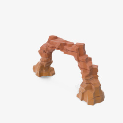 沙漠岩石拱门素材
