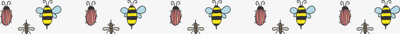 漂亮黄色蜜蜂小蜜蜂昆虫分割线图标图标