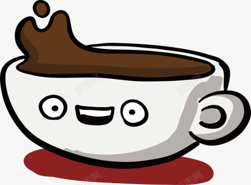logo卡通咖啡杯创意矢量图图标图标