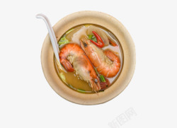 新鲜虾营养汤素材