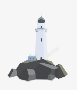 石块后面的高塔素材