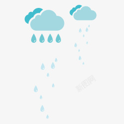 蓝色雨水雨滴背景高清图片