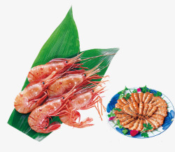 树叶上的小龙虾素材