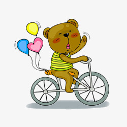 骑车的小熊骑车子的小熊高清图片