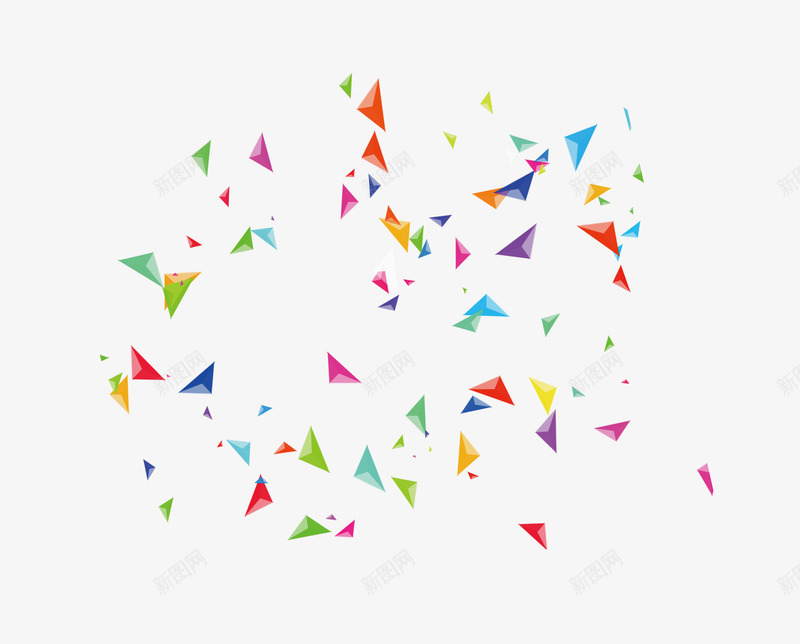 漂浮彩色三角形png免抠素材_88icon https://88icon.com 彩色几何体 淘宝天猫海报设计素材 漂浮素材