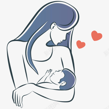 时尚母婴插画图标图标