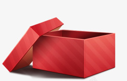 红色礼品包装盒海报