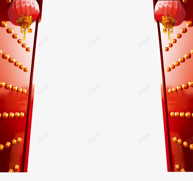 创意合成红色的质感大门灯笼png免抠素材_88icon https://88icon.com 创意 合成 大门 灯笼 红色 质感