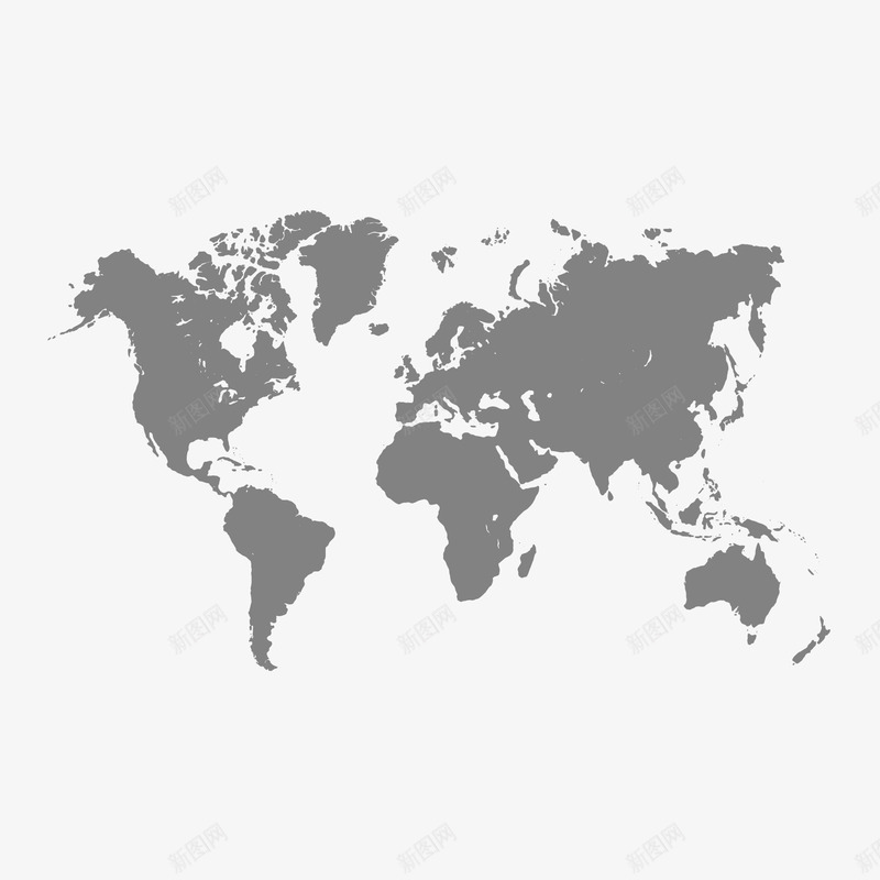 灰色地球地图手绘png免抠素材_88icon https://88icon.com 全球 地图 地球 灰色