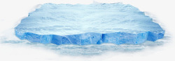 蓝色冰山冰块素材