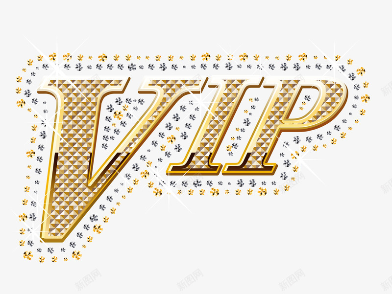 VIP金属质感金色色调png免抠素材_88icon https://88icon.com VIP 金属质感 金色色调 高端