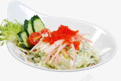 蟹籽沙拉日式蟹子沙拉高清图片