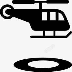 直升机图标直升机和圆形跑道图标高清图片