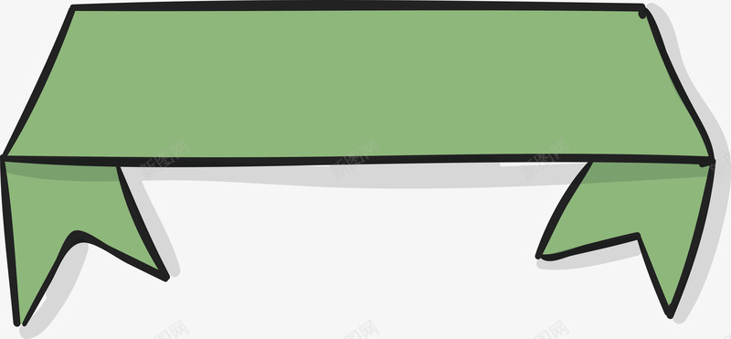 绿色折叠彩带矢量图eps免抠素材_88icon https://88icon.com 彩带 彩带标题框 手绘彩带 矢量png 绿色 绿色彩带 矢量图