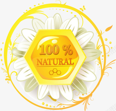 蜂蜜100自然图标广告图标