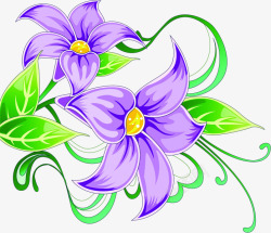 紫色浪漫花朵美景花草素材