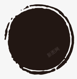空白印章圆形黑色中国风不规则印章矢量图高清图片