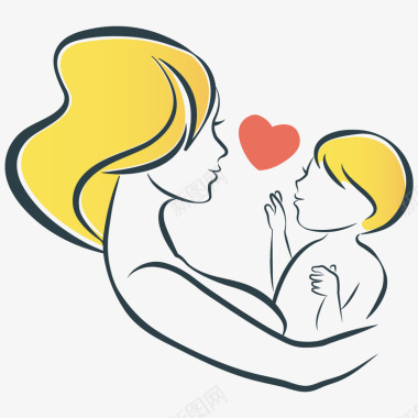 党建海报设计手绘母婴图标图标