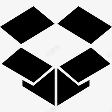 图片存储Dropbox的大标志图标图标