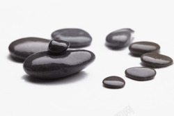 黑色的鹅卵石石头高清图片