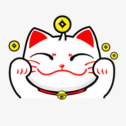 卡通猫咪印花卡通招财猫高清图片