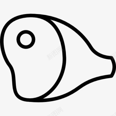 猪蹄火腿图标图标