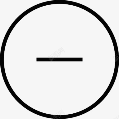 减号在一个圆形的按钮图标图标
