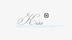 kiss英文字体排版素材