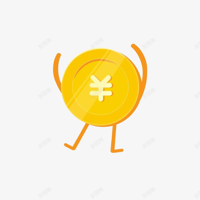 卡通小人金币png免抠素材_88icon https://88icon.com 买 促销 大促 打折 设计 金币