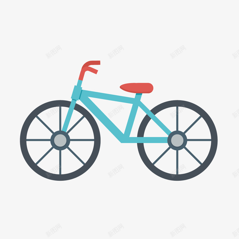 卡通单车自行车矢量图ai免抠素材_88icon https://88icon.com 单车 卡通 竞赛车 自行车 矢量图