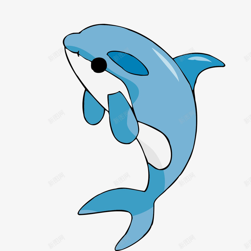 可爱海豚png免抠素材_88icon https://88icon.com 卡通 海豚 海里动物