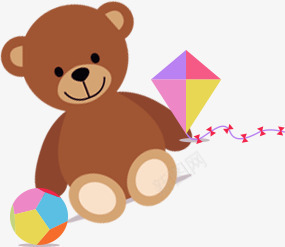 可爱棕色小熊创意png免抠素材_88icon https://88icon.com 创意 可爱 棕色