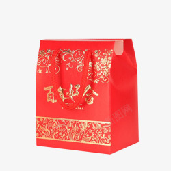 袋底盒红色创意喜糖包装高清图片