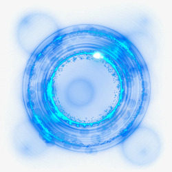 特效光圈蓝色环形效果高清图片