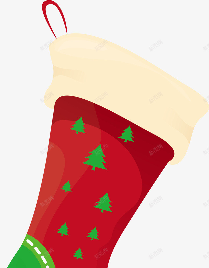 红色圣诞树袜子png免抠素材_88icon https://88icon.com 圣诞树 圣诞节 圣诞袜 红色袜子 节庆袜子 节日 装饰图案