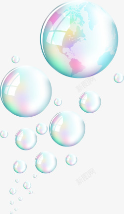 彩色水泡科技梦幻泡泡高清图片