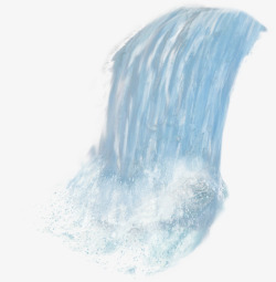 瀑布流蓝色瀑布高清图片