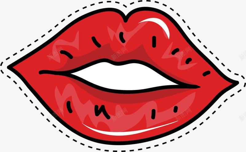 性感大红唇矢量图eps免抠素材_88icon https://88icon.com 唇纹 嘴唇 性感 矢量素材 红唇 矢量图
