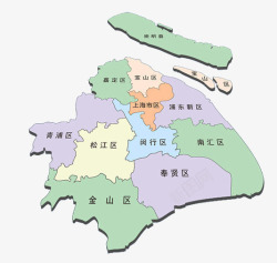 地图矢量上海市创意上海市地图高清图片