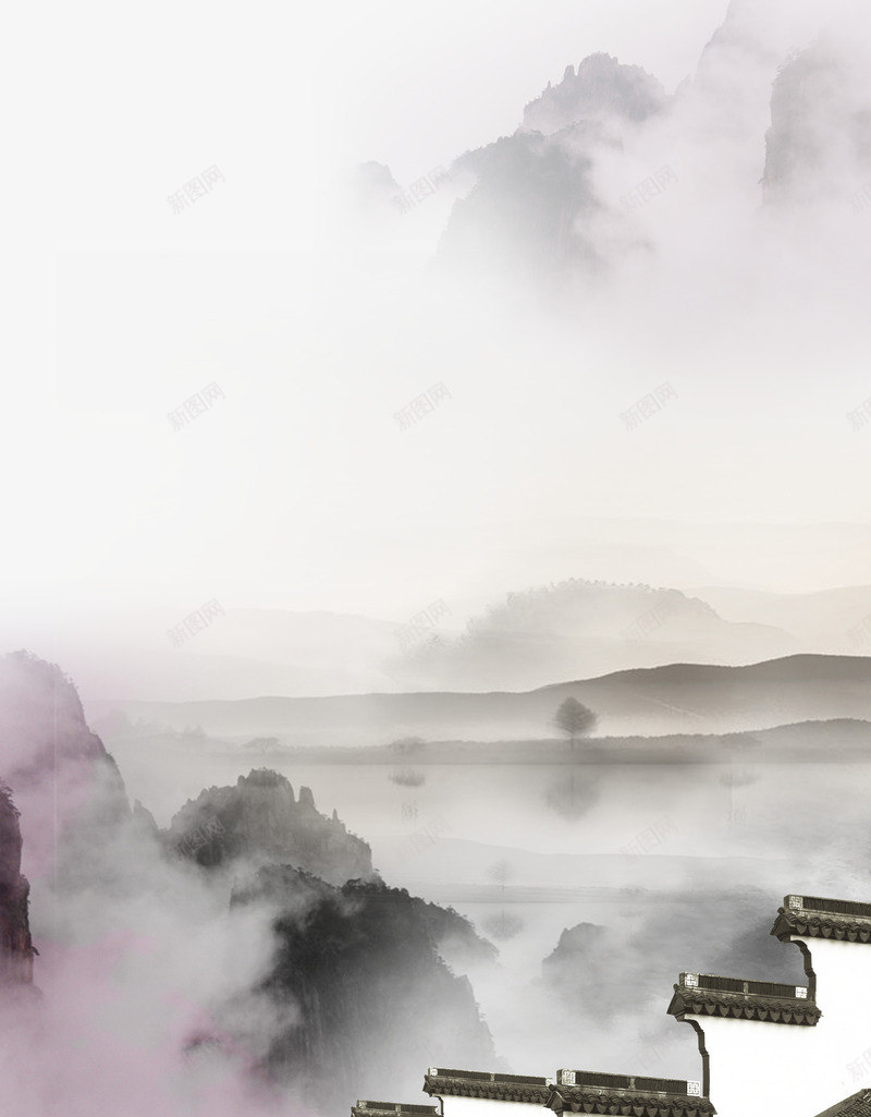 烟雨朦胧青烟重重png免抠素材_88icon https://88icon.com 中国风 云雾 南方 印象 古巷 古色 古镇 古镇封面 古风 岭南 岭南印象 水墨画 青烟