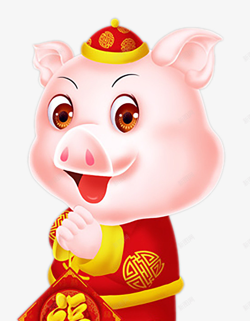 新年福猪卡通图png免抠素材_88icon https://88icon.com 免抠图 卡通 小猪 带着帽子的小猪 新年 新年猪 猪 福猪