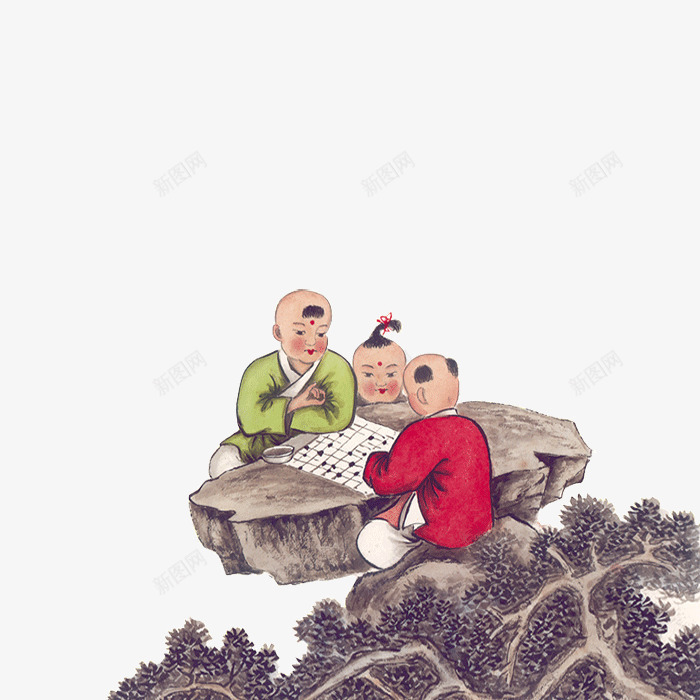 古代孩童下围棋png免抠素材_88icon https://88icon.com png 卡通 古代 围棋 孩童 素材