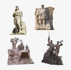 红军一家雕塑雕塑高清图片