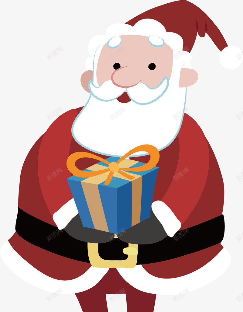 抱着礼物的圣诞老人矢量图ai免抠素材_88icon https://88icon.com 圣诞礼物 圣诞老人 圣诞节 抱着礼物 矢量png 送礼物 矢量图