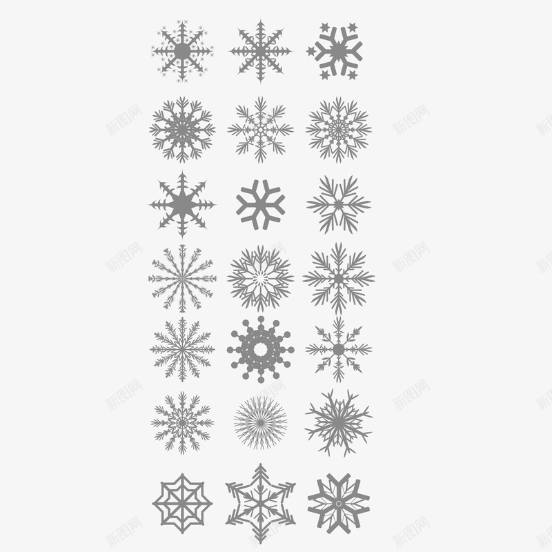 雪花插画矢量图ai免抠素材_88icon https://88icon.com 卡通 文艺插画 艺术 艺术插画 雪花插画 矢量图