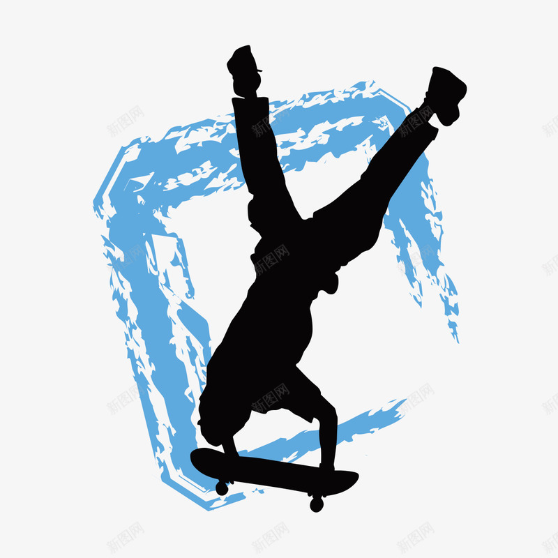 倒立滑板运动剪影png免抠素材_88icon https://88icon.com 人物剪影 倒立滑板 剪影 滑板 运动 运动剪影海报 速度 青春